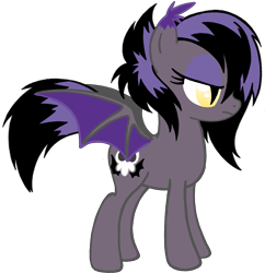 Size: 2359x2436 | Tagged: safe, artist:telasra, derpibooru import, oc, oc only, bat pony, pony, bat pony oc, bat wings, eyelashes, female, frown, mare, simple background, slit eyes, solo, transparent background, wings