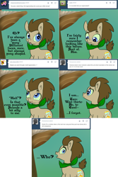 Size: 1302x1954 | Tagged: safe, artist:toadstool-prancer, derpibooru import, doctor whooves, oc, oc:tantamount, earth pony, pony, disguise, disguised changeling, solo, tantamount time turner