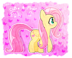 Size: 1280x1039 | Tagged: safe, artist:fipoki, derpibooru import, fluttershy, pegasus, pony, abstract background, blushing, cute, determined, female, folded wings, looking away, mare, outline, profile, raised hoof, raised leg, shyabetes, solo, standing, white outline, wings