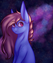 Size: 2949x3500 | Tagged: safe, artist:ermy-poo, derpibooru import, oc, oc only, pony, night, night sky, sitting, sky, solo, starry night