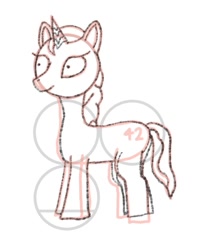Size: 799x996 | Tagged: safe, derpibooru import, oc, oc only, pony, unicorn, 1000 hours in ms paint, 42, braid, dot eyes, female, mare, simple background, solo