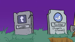 Size: 1280x720 | Tagged: safe, artist:tjpones, derpibooru import, part of a set, grave, gravestone, halloween, holiday, meta, no pony, not pony related, shovel, tumblr, twitter