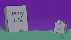 Size: 1280x720 | Tagged: safe, artist:tjpones, derpibooru import, part of a set, my little pony: pony life, gravestone, halloween, holiday, implied tempest shadow, no pony