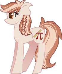 Size: 938x1124 | Tagged: safe, artist:gallantserver, derpibooru import, oc, oc:pecan pi, earth pony, pony, female, magical lesbian spawn, mare, offspring, parent:cheerilee, parent:mayor mare, simple background, solo, transparent background