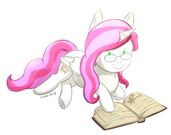 Size: 3776x2976 | Tagged: safe, artist:foxhatart, derpibooru import, oc, oc only, oc:anima memriae, alicorn, pony, alicorn oc, book, female, glasses, horn, lying down, prone, reading, simple background, solo, transparent background, wings