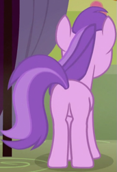 Size: 375x548 | Tagged: safe, derpibooru import, screencap, amethyst star, sparkler, pony, unicorn, scare master, season 5, background pony, butt, cropped, female, mare, plot