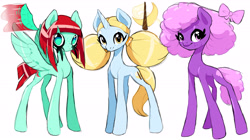 Size: 5352x3000 | Tagged: safe, artist:poole, derpibooru import, oc, oc only, oc:red twister, oc:sparkleswirl, oc:sugar petal, earth pony, pegasus, unicorn