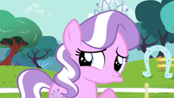 Size: 1280x720 | Tagged: safe, derpibooru import, screencap, diamond tiara, earth pony, pony, season 4, twilight time, cute, daaaaaaaaaaaw, diamondbetes, female, filly, foal, pouting, sad, sadorable, solo