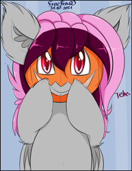 Size: 1660x2145 | Tagged: safe, artist:freefraq, derpibooru import, oc, oc:lilac san, bat pony, bat pony oc, cute, pumpkin