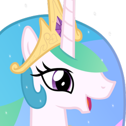 Size: 500x500 | Tagged: safe, artist:the smiling pony, derpibooru import, princess celestia, alicorn, pony, .svg available, open mouth, simple background, smiling, solo, svg, transparent background, vector