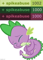 Size: 500x694 | Tagged: safe, editor:spikeabuser, spike, dragon, 1000, crying, male, milestone, op isn't even trying anymore, ponerpics, ponybooru, sad, solo, spikeabuse, teary eyes, twibooru