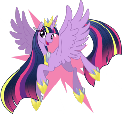 Size: 2048x1904 | Tagged: safe, artist:fotia_kouneli, derpibooru import, princess twilight 2.0, twilight sparkle, twilight sparkle (alicorn), alicorn, pony, the last problem, crown, female, hoof shoes, jewelry, mare, older, older twilight, peytral, redesign, regalia, simple background, solo, spread wings, transparent background, wings