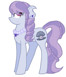 Size: 900x1044 | Tagged: safe, artist:gallantserver, derpibooru import, oc, oc:mauve pearl, earth pony, pony, female, mare, offspring, parent:hoity toity, parent:nurse redheart, simple background, solo, transparent background