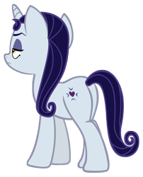 Size: 5502x6811 | Tagged: safe, artist:andoanimalia, derpibooru import, moonlight raven, pony, unicorn, butt, female, mare, plot, simple background, solo, transparent background, vector