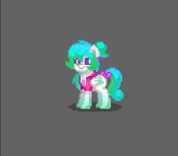 Size: 773x680 | Tagged: artist needed, source needed, safe, derpibooru import, oc, oc:maple snow, pegasus, pony, female, gray background, pixel art, simple background, solo