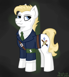 Size: 900x1000 | Tagged: safe, derpibooru import, oc, oc only, oc:aris vetra, earth pony, clothes, male, ponysona, stallion, uniform