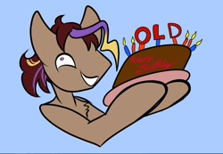 Size: 865x598 | Tagged: safe, artist:sky-railroad, derpibooru import, oc, oc:hors, pony, happy birthday, solo