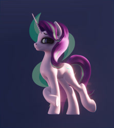 Size: 2560x2880 | Tagged: safe, artist:etherium-apex, starlight glimmer, pony, unicorn, 3d, blender, blender eevee, female, looking at you, looking sideways, mare, smiling, smiling at you, solo