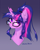 Size: 1204x1500 | Tagged: safe, artist:vincher, derpibooru import, sci-twi, twilight sparkle, alicorn, pony, unicorn, equestria girls, bust, chromatic aberration, ear fluff, ears, equestria girls ponified, female, glasses, gradient background, looking at you, mare, ponified, ponytail, portrait, solo, unicorn sci-twi