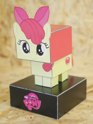 Size: 800x1066 | Tagged: safe, artist:popeye2013, derpibooru import, apple bloom, earth pony, pony, craft, female, filly, foal, irl, papercraft, photo