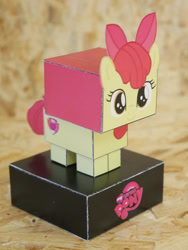 Size: 800x1066 | Tagged: safe, artist:popeye2013, derpibooru import, apple bloom, earth pony, pony, craft, female, filly, foal, irl, papercraft, photo