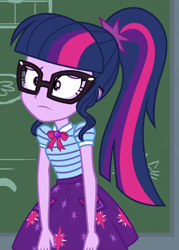 Size: 504x705 | Tagged: safe, derpibooru import, screencap, sci-twi, twilight sparkle, better together, equestria girls, holidays unwrapped, cropped, female, geode of telekinesis, magical geodes, solo, the cider louse fools