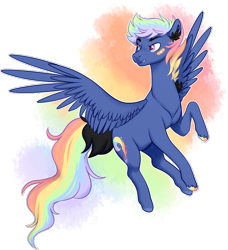 Size: 2652x2910 | Tagged: safe, artist:sakurainu2715, derpibooru import, oc, oc:rainbow thunder, pegasus, pony, male, simple background, solo, stallion, transparent background