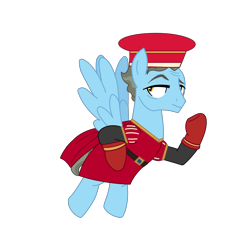 Size: 2100x2100 | Tagged: safe, artist:chanyhuman, derpibooru import, wind rider, pegasus, pony, clothes, cosplay, costume, crossover, dreamworks, flying, high res, lord farquaad, male, shrek, simple background, smiling, solo, spread wings, stallion, transparent background, vector, wings