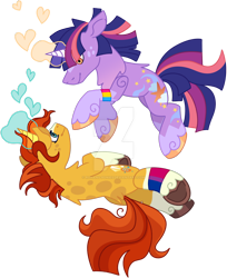 Size: 1280x1572 | Tagged: safe, artist:rohans-ponies, derpibooru import, dusk shine, sunburst, twilight sparkle, pony, bisexual pride flag, deviantart watermark, female, gay, magic, male, obtrusive watermark, pansexual pride flag, pride, pride flag, rule 63, shipping, simple background, straight, transparent background, twiburst, watermark