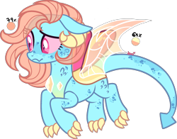 Size: 2157x1695 | Tagged: safe, artist:kurosawakuro, derpibooru import, oc, oc only, hybrid, base used, dragonling, female, interspecies offspring, offspring, parent:princess ember, parent:thorax, parents:embrax, simple background, solo, transparent background