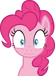 Size: 2892x4000 | Tagged: safe, artist:frownfactory, derpibooru import, pinkie pie, earth pony, pony, party pooped, faic, female, mare, simple background, solo, staring at you, transparent background, vector