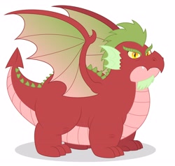 Size: 4000x3815 | Tagged: safe, artist:aleximusprime, derpibooru import, oc, oc:grumblebog, oc:grumblebog the dragon, dragon, absolute unit, age of the alicorns, chonk, chubby, dragon oc, dragon wings, fat, male, plump, simple background, spikes, spiky tail, tail, transparent background, wings