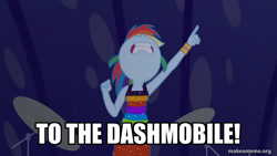 Size: 800x450 | Tagged: safe, derpibooru import, edit, edited screencap, screencap, rainbow dash, better together, equestria girls, spring breakdown, batman, caption, cruise outfit, female, image macro, makeameme.org, nose in the air, solo, text