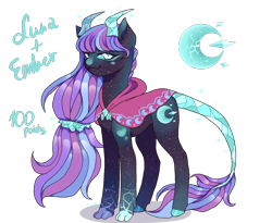 Size: 1754x1440 | Tagged: safe, artist:clown-bread, derpibooru import, oc, oc only, dracony, dragon, hybrid, pony, female, magical lesbian spawn, mare, offspring, parent:princess ember, parent:princess luna, simple background, solo, transparent background