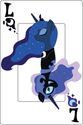 Size: 1204x1804 | Tagged: safe, artist:leddaq, derpibooru import, nightmare moon, princess luna, alicorn, pony, cutie mark, nightmare moon's cutie mark, playing card, princess luna's cutie mark