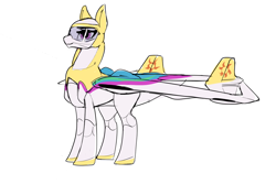 Size: 1500x1000 | Tagged: safe, artist:andromailus, princess celestia, original species, plane pony, pony, female, mare, plane, race swap, simple background, solo, white background