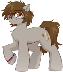 Size: 1545x1783 | Tagged: safe, artist:crimmharmony, derpibooru import, oc, oc only, oc:stitched laces, earth pony, pony, freckles, glasses, male, simple background, solo, stallion, transparent background