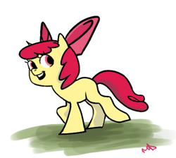 Size: 414x371 | Tagged: safe, artist:manplyoon, derpibooru import, apple bloom, earth pony, pony, female, filly, foal, solo