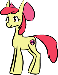 Size: 768x981 | Tagged: safe, artist:walthis, derpibooru import, apple bloom, earth pony, pony, female, filly, foal, simple background, solo, transparent background