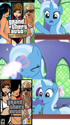 Size: 640x1135 | Tagged: safe, derpibooru import, edit, edited screencap, screencap, trixie, pony, unicorn, all bottled up, exploitable meme, female, grand theft auto, grand theft auto: the trilogy – the definitive edition, grand theft auto: trilogy, gta iii, gta san andreas, gta vice city, magic, mare, meme, solo, trixie fixing meme