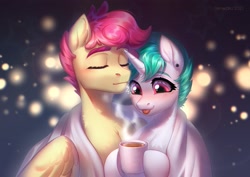 Size: 3507x2480 | Tagged: safe, artist:fenwaru, derpibooru import, oc, oc only, pegasus, pony, unicorn, female