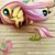 Size: 256x256 | Tagged: safe, derpibooru import, fluttershy, pegasus, pony, abstract, neural blender, pink mane, solo, yellow coat