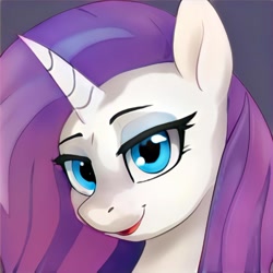 Size: 1024x1024 | Tagged: safe, artist:thisponydoesnotexist, derpibooru import, pony, female, horn, neural network, not rarity, simple background