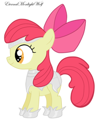 Size: 1368x1674 | Tagged: safe, artist:eternalmoonlightwolf, derpibooru import, apple bloom, earth pony, pony, body armor, female, filly, foal, simple background, transparent background, vector