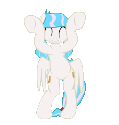 Size: 1241x1299 | Tagged: safe, artist:duskyzombie, artist:php94, derpibooru import, edit, oc, oc:sugar stamp, pegasus, pony, ace attorney, animated, bipedal, caramelldansen, cute, dancing, elements of justice, female, loop, mare, simple background, smiling, solo, transparent background, turnabout storm