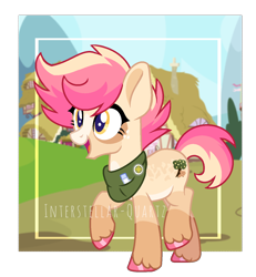 Size: 1274x1376 | Tagged: safe, artist:interstellar-quartz, derpibooru import, oc, oc:zesty zip, earth pony, pony, female, mare, offspring, parent:quibble pants, parent:rainbow dash, parents:quibbledash, solo