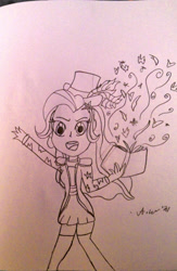 Size: 1280x1962 | Tagged: safe, artist:bgladybug1999, derpibooru import, trixie, equestria girls, book, solo, traditional art