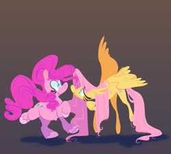 Size: 2048x1843 | Tagged: safe, artist:idefix, derpibooru import, fluttershy, pinkie pie, earth pony, pegasus