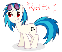 Size: 10000x8400 | Tagged: safe, artist:juniberries, derpibooru import, dj pon-3, vinyl scratch, pony, unicorn, .svg available, absurd resolution, alternate eye color, female, mare, red eyes, simple background, smiling, solo, transparent background, vector