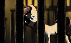 Size: 2089x1264 | Tagged: safe, artist:mixdaponies, derpibooru import, rarity, comic:friendship is tragic, bars, cages, fanfic art